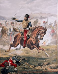 1884年10月25日、バラクラの戦いで軽旅団の突撃を率いたカーディガン卿（1797-1868）（クロモリト）